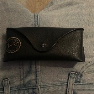 Ray-Ban Black Leather Glasses Case